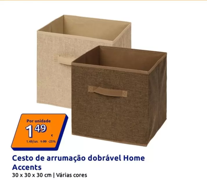 Cesto De Arrumacao Dobravel Home Accents