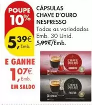 Nespresso - Cápsulas Chave D'Ouro