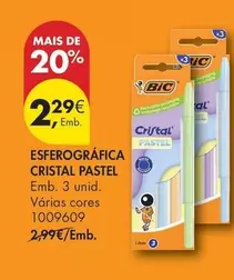BIC - Esferográfica Cristal Pastel