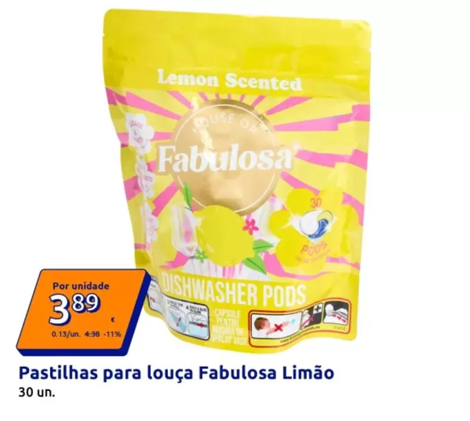 Fabulosa - Pastilhas Para Louça Limao