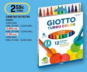 Giotto - Canetas De Feltro Turbo Color