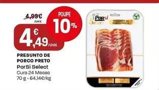 Porsi Select - Presunto De Porco Preto