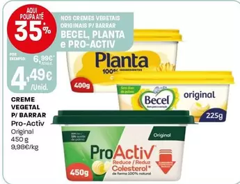 Pro Activ - Creme Vegetal P/ Barrar