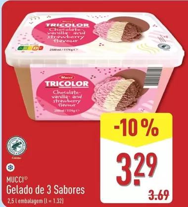 Mucci - Gelado De 3 Sabores