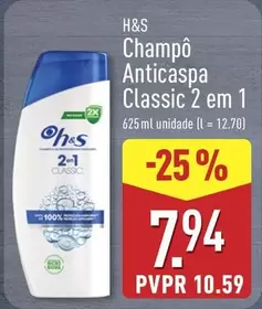 H&S - Champô Anticaspa Classic 2 Em 1