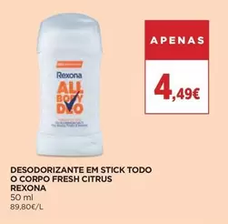 Rexona - Desodorizante Em Stick Todo Fresh Citrus
