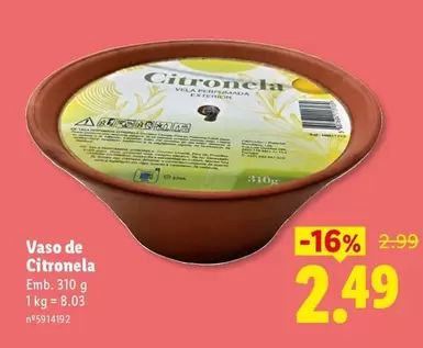 Vaso De Citronela