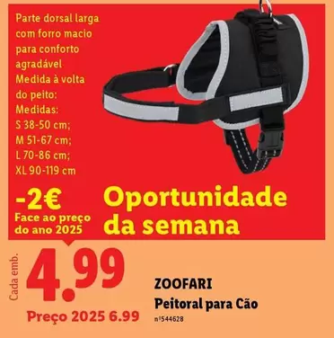 Peitoral Para Cao