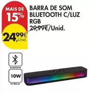 Barra De Som Bluetooth C/Luz
