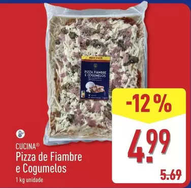 Pizza De Fiambre E Cogumelos