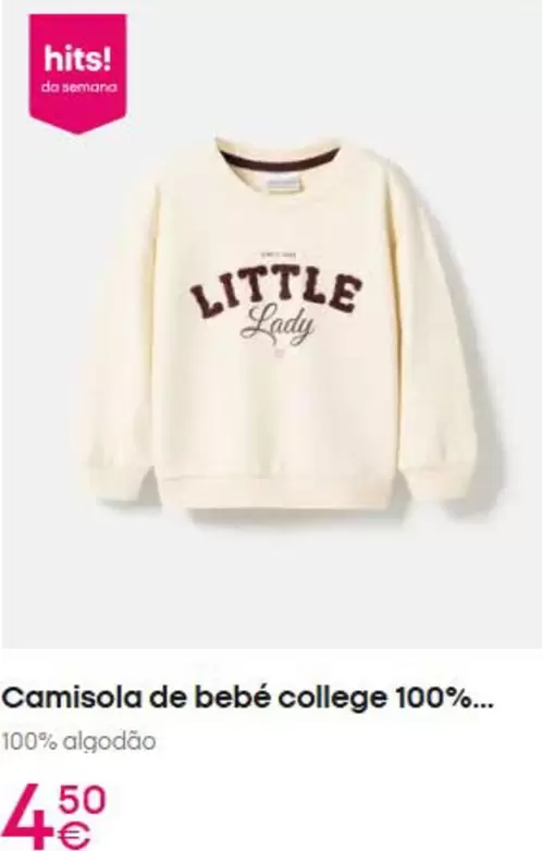 Camisola de bebé college 100%