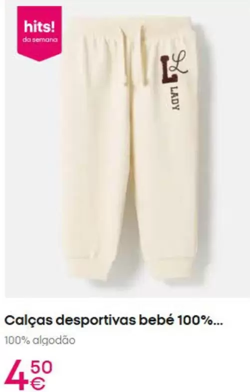 Calças Desportivas Bebé 100%
