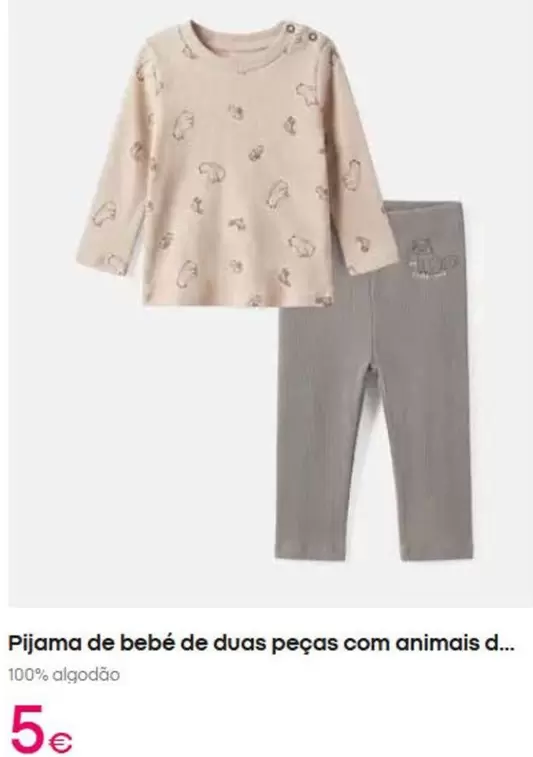 .Com - Pijama De Bebé De Duas Peças Com Animales