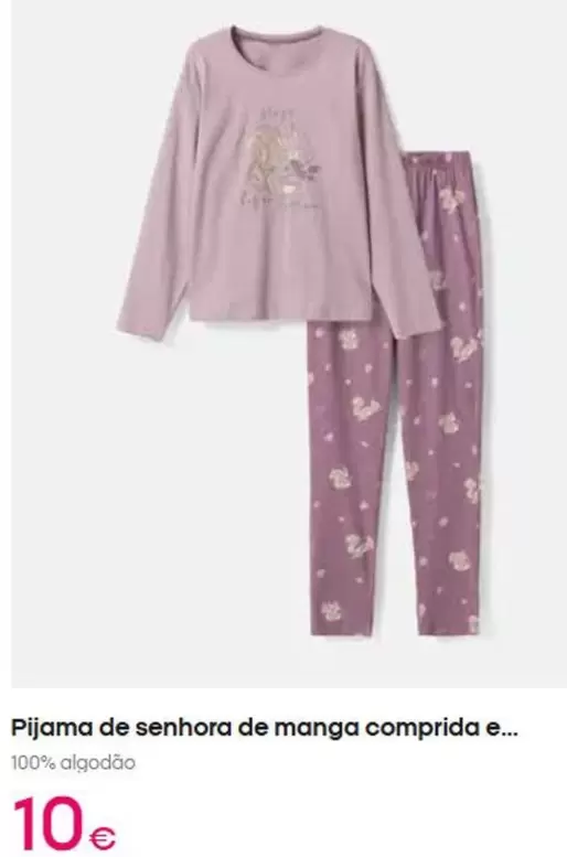 Pijama De Senhora De Manga Comprida E