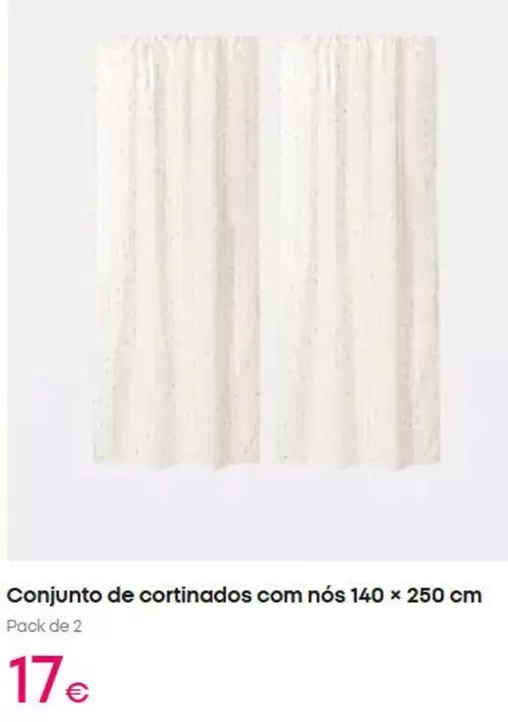 .Com - Conjunto De Cortinados Com Nos 140 X 250 Cm