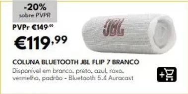 jbl - Coluna Bluetooth Flip 7 Branco