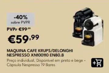 Nespresso - Maquina Cafe Krups/Delonghi  XN100110