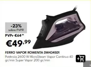 Rowenta - Ferro Vapor DW4345D 1