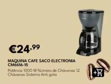 Electronia - Maquina Cafe Saco Electronica