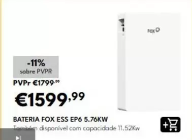 .Com - Bateria Fox Ess Ep6 5.76kw