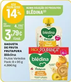 Blédina - Saqueta De Fruta Frutapura