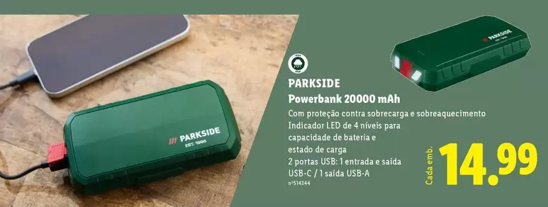 parkside - Powerbank 2000 Mah