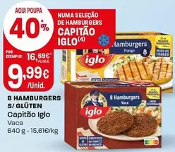 Capitão Iglo - 8 Hambúrgers S/Gluten