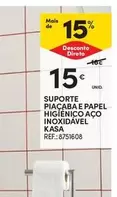 Kasa - Suporte Piacba E Papel Higienico Aço Inoxidavel