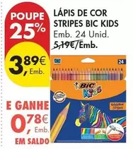 BIC - Lápis De Cor Stripes Kids