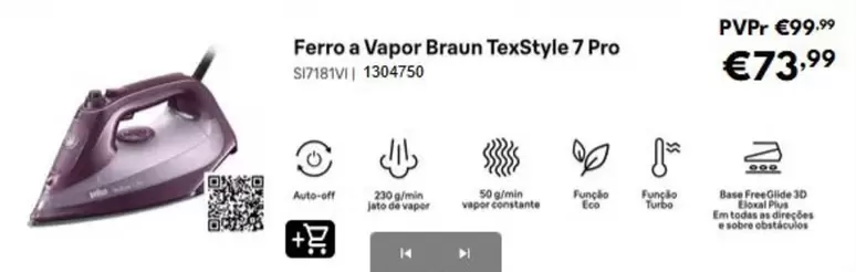Braun - Ferro A Vapor Texstyle 7 Pro