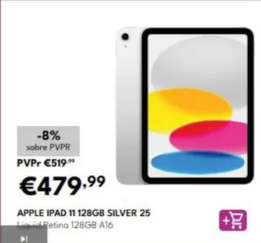 Apple - Ipad 11 128gb Silver 25