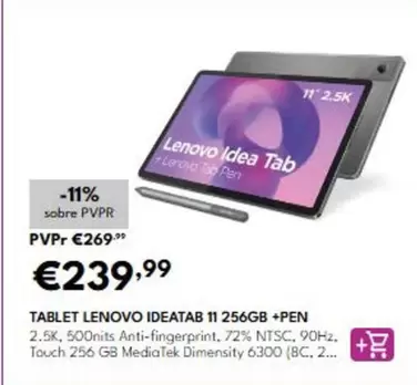 Lenovo - Tablet Ideatab 11 256gb +pen