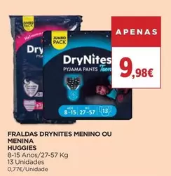 Huggies - Fraldas Drynites Menino Ou Menina