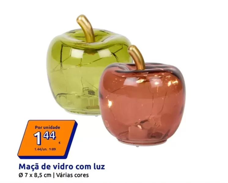 Maçãs De Vidro Com Luz
