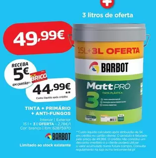 Barbot - Tinta + Primário + Anti-Fungos