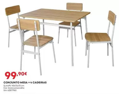 Conjunto Mesa + 4 Cadeiras