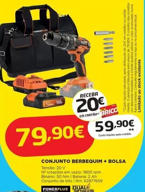 Valor - Conjunto Berbequim + Bolsa