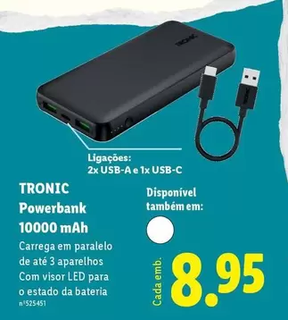.Com - Tronic Powerbank 10000 Mah