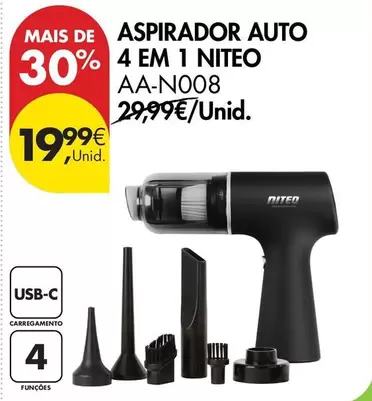 Aspirador Auto 4 Em 1 Niteo