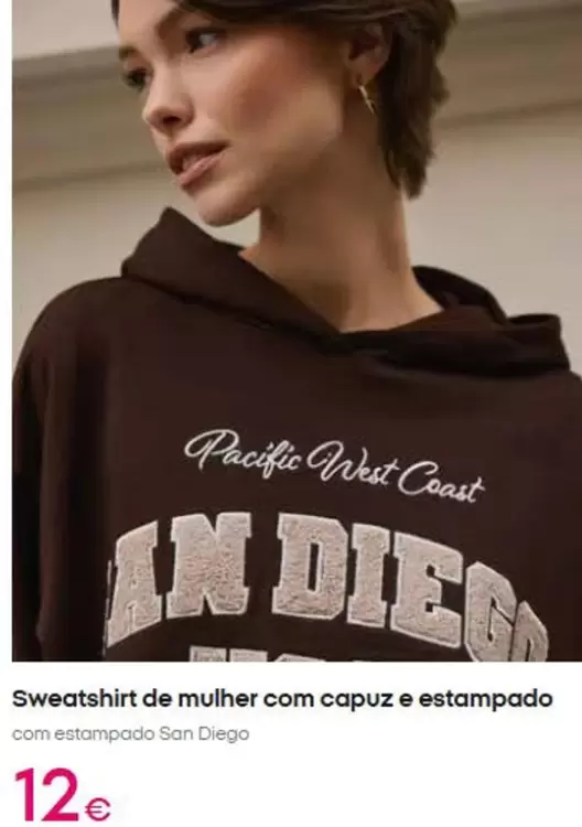 .Com - Sweatshirt De Mulher Com Capuz E Estampado