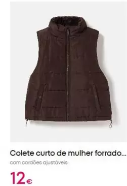 .Com - Colete Curto De Mulher Forrado