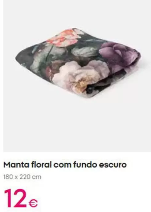 .Com - Manta Floral Com Fundo Escuro