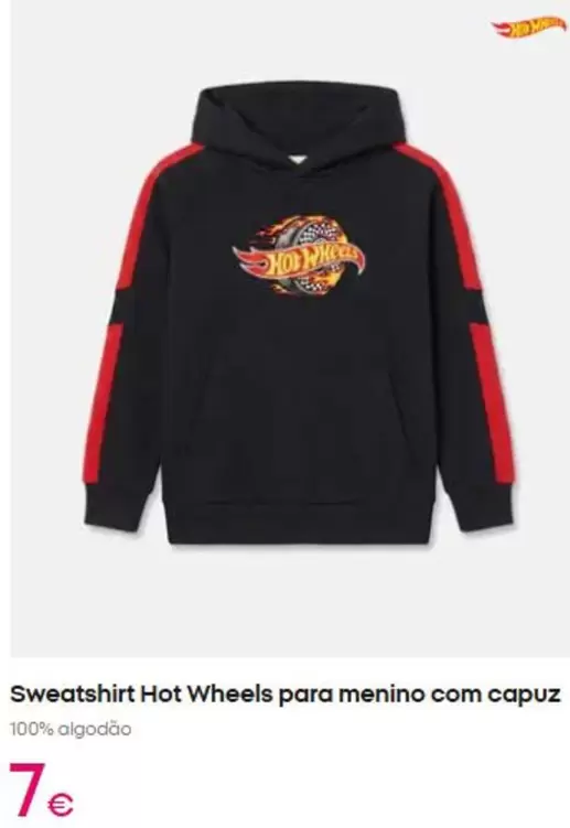 .Com - Sweatshirt Hot Wheels Para Menino Com Capuz