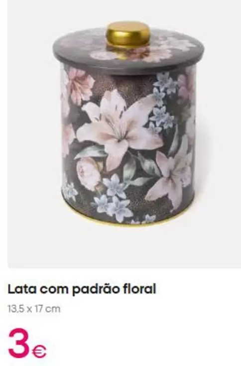 .Com - Lata Com Padrão Floral