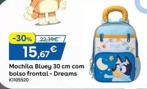 Mochila Bluey 30 Com Bolsdo Frontal-Dreams