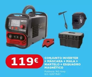 Conjunto Inverter + Máscara + Mala + Martelo + Esquadro Magnetico