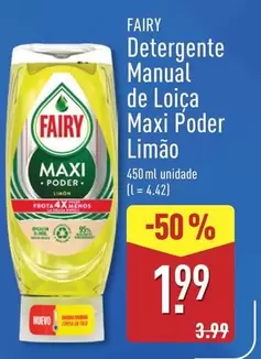 Fairy - Detergente Manual De Loica Maxi Poder Limão