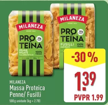 Milaneza - Massa Proteica Penne/ Fusilli