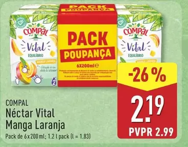 Compal - Néctar Vital Manga Laranja