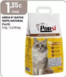 Porsi - Areia P/Gatos 100% Natural